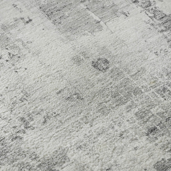 HomeRoots 8' X 10' Stylish Gray & Silver Abstract Area Rug - Washable, UV Protected, Perfect for High-Traffic Areas! 700713