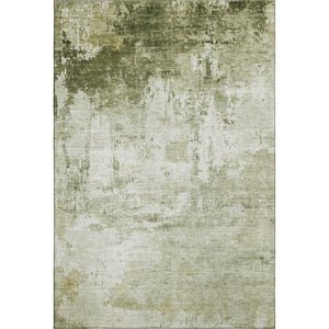 HomeRoots 9' X 12' Sage and Ivory Abstract Washable Area Rug – UV Protected, Stain-Resistant, Stylish Comfort 700720