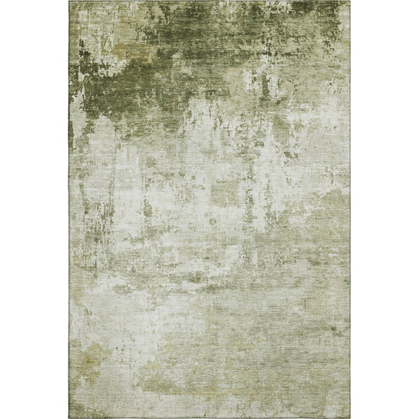 HomeRoots 9' X 12' Sage and Ivory Abstract Washable Area Rug – UV Protected, Stain-Resistant, Stylish Comfort 700720