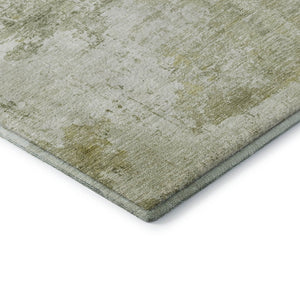 HomeRoots 9' X 12' Sage and Ivory Abstract Washable Area Rug – UV Protected, Stain-Resistant, Stylish Comfort 700720