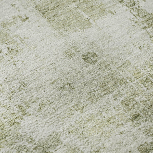 HomeRoots 9' X 12' Sage and Ivory Abstract Washable Area Rug – UV Protected, Stain-Resistant, Stylish Comfort 700720