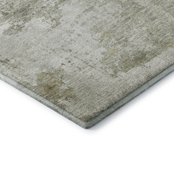 HomeRoots 5' X 8' Stylish Taupe & Ivory Abstract Area Rug - Washable, Stain Resistant, UV Protected for Durability 700723