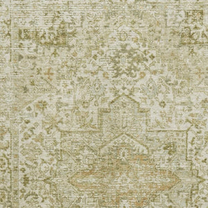 HomeRoots 8' X 10' Washable Beige and Gold Oriental Area Rug - Durable, Stain-Resistant, UV Protected Elegance 700731