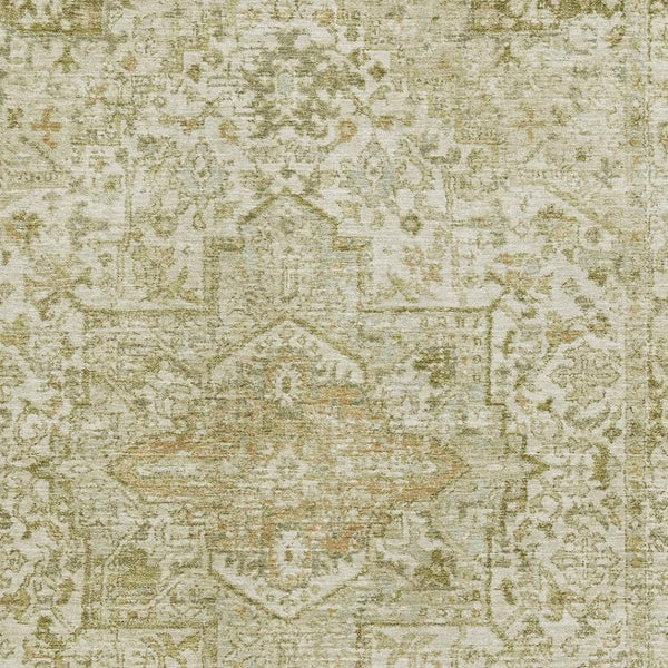 HomeRoots 10' X 14' Beige and Gold Oriental Area Rug – Washable, UV-Protected, Durable, Classic Elegance for Homes 700733