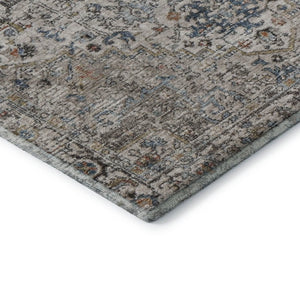 HomeRoots 10' Ivory and Blue Oriental Washable Area Rug – UV Protected, Stain-Resistant, Perfect for Families 700739