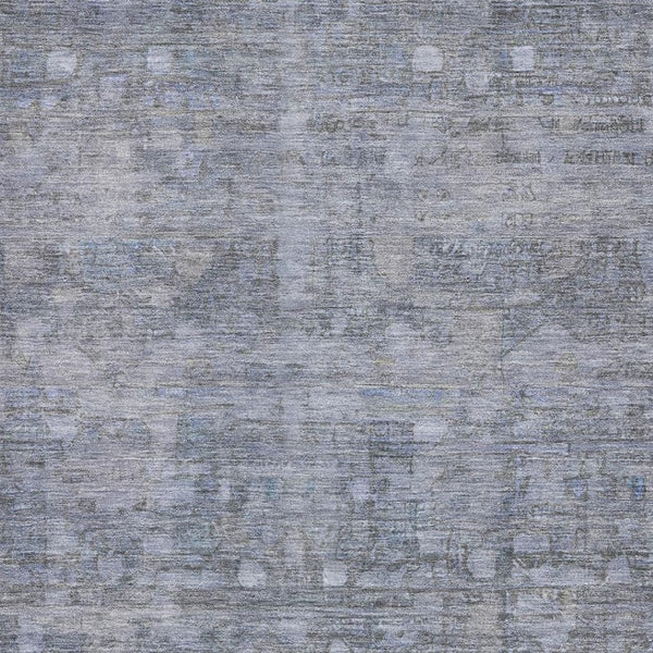 HomeRoots 8' X 10' Geometric Blue and Gray Washable Area Rug with UV Protection for Modern Homes and Patios 700749