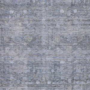 HomeRoots 9' X 12' Blue and Gray Geometric Area Rug – Durable, Stain-Resistant, UV Protected for High-Traffic Spaces 700750