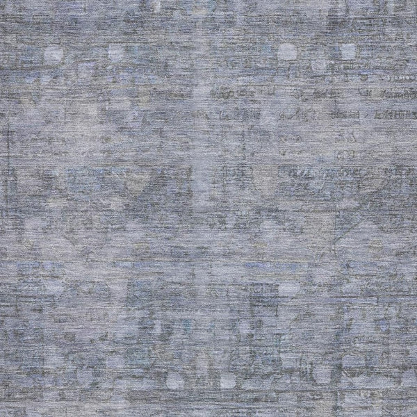 HomeRoots 9' X 12' Blue and Gray Geometric Area Rug – Durable, Stain-Resistant, UV Protected for High-Traffic Spaces 700750