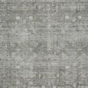HomeRoots 5' X 8' Modern Pewter-Taupe Geometric Area Rug - Washable, UV-Protected, Durable for High Traffic Areas 700753