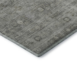 HomeRoots 10' X 14' Stylish Pewter & Taupe Geometric Washable Area Rug - UV Protected & Stain Resistant! 700757