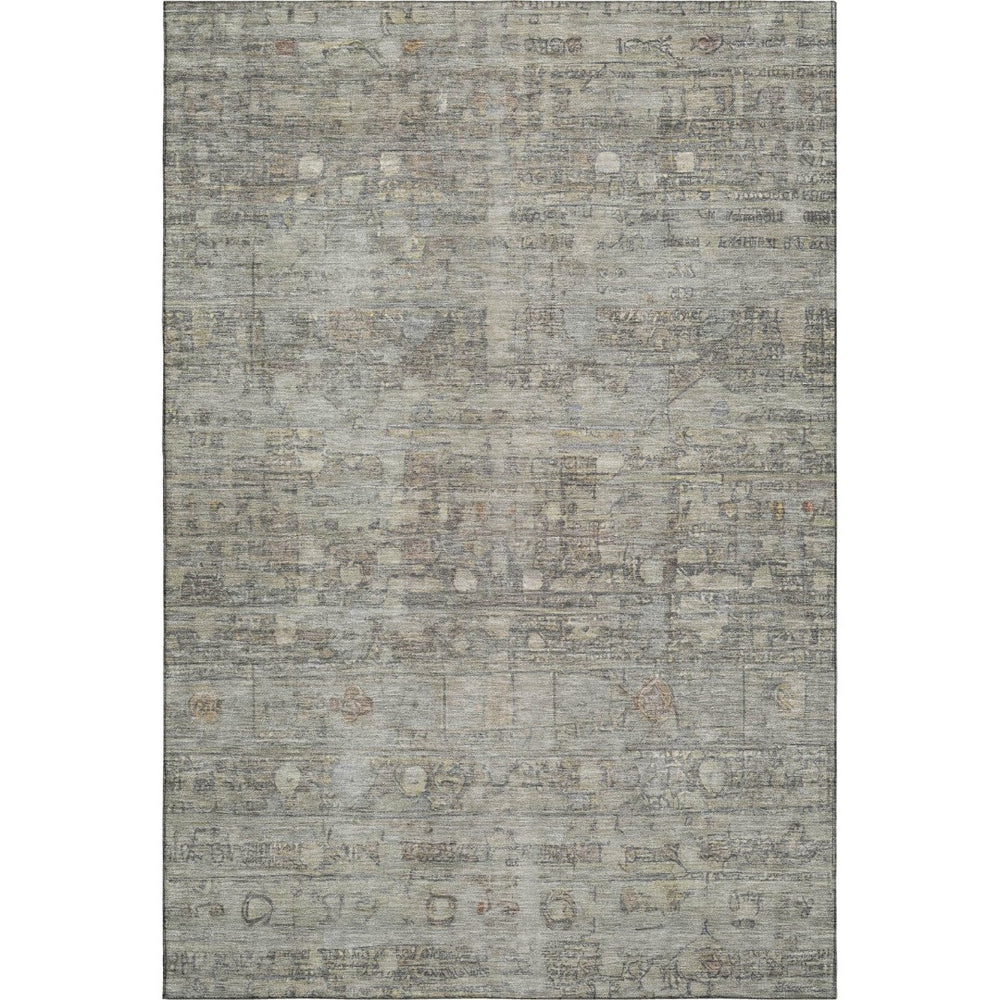 HomeRoots 9' X 12' Taupe Beige Geometric Washable Area Rug - Durable, Stylish, UV-Protected for High Traffic Areas 700762