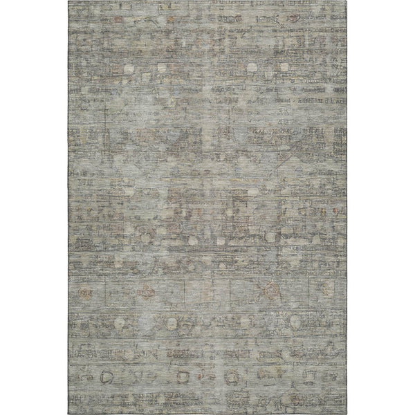 HomeRoots 9' X 12' Taupe Beige Geometric Washable Area Rug - Durable, Stylish, UV-Protected for High Traffic Areas 700762