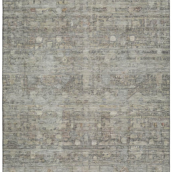HomeRoots 9' X 12' Taupe Beige Geometric Washable Area Rug - Durable, Stylish, UV-Protected for High Traffic Areas 700762