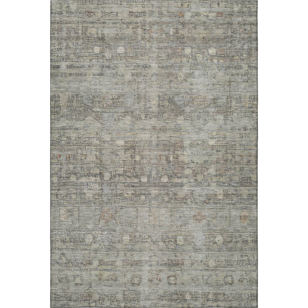 HomeRoots 9' X 12' Taupe Beige Geometric Washable Area Rug - Durable, Stylish, UV-Protected for High Traffic Areas 700762