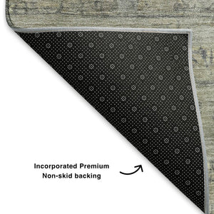 HomeRoots 10' X 14' Taupe & Beige Geometric Area Rug - Washable, UV-Protected, Perfect for High-Traffic Spaces 700763