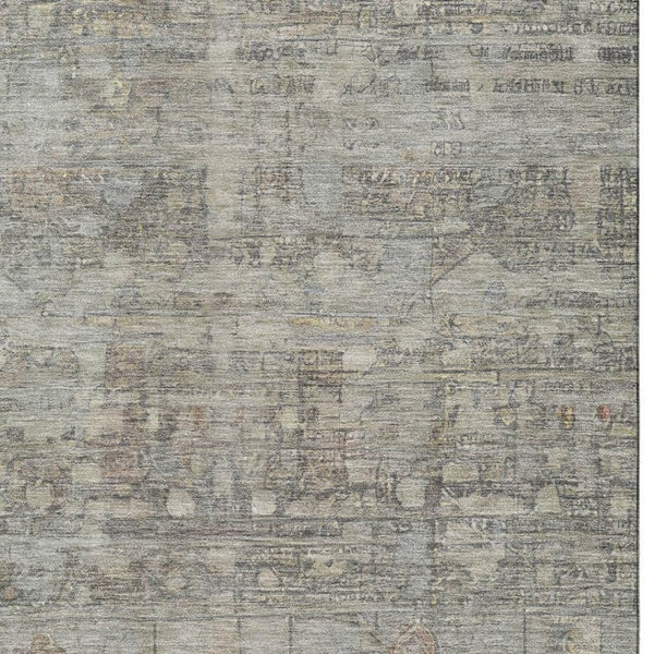 HomeRoots 10' X 14' Taupe & Beige Geometric Area Rug - Washable, UV-Protected, Perfect for High-Traffic Spaces 700763