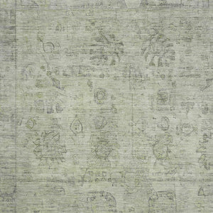 HomeRoots 5' X 8' Sage and Gray Oriental Area Rug – Durable, Washable, UV-Protected for High-Traffic Spaces 700777