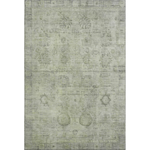 HomeRoots 9' X 12' Sage & Gray Oriental Washable Area Rug - UV Resistant, Stain-Repellent, Non-Slip Design! 700780