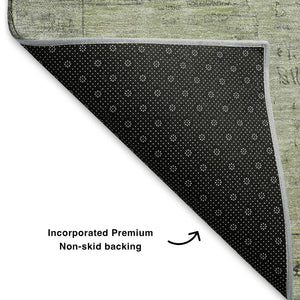 HomeRoots 10' X 14' Sage and Gray Oriental Area Rug - Stylish, Washable, UV-Protected for Busy Homes & Outdoors 700781