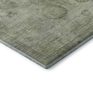 HomeRoots 10' X 14' Sage and Gray Oriental Area Rug - Stylish, Washable, UV-Protected for Busy Homes & Outdoors 700781