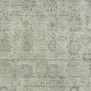 HomeRoots 10' X 14' Sage and Gray Oriental Area Rug - Stylish, Washable, UV-Protected for Busy Homes & Outdoors 700781