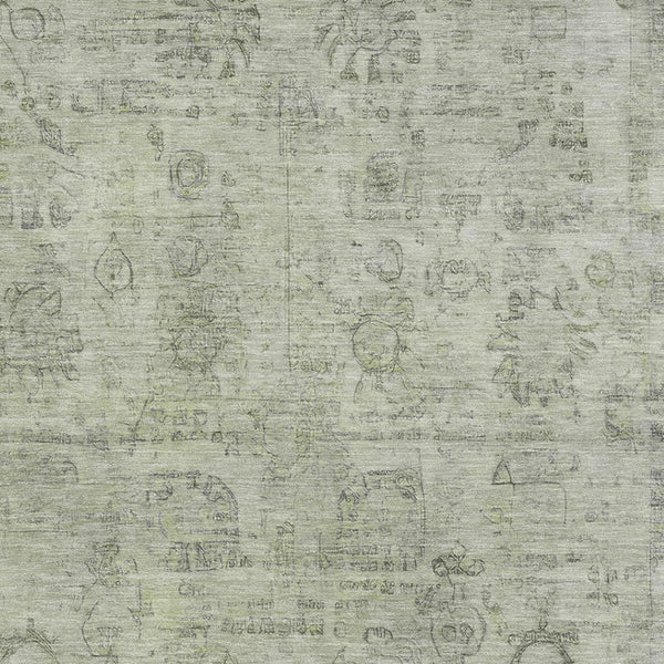 HomeRoots 10' X 14' Sage and Gray Oriental Area Rug - Stylish, Washable, UV-Protected for Busy Homes & Outdoors 700781