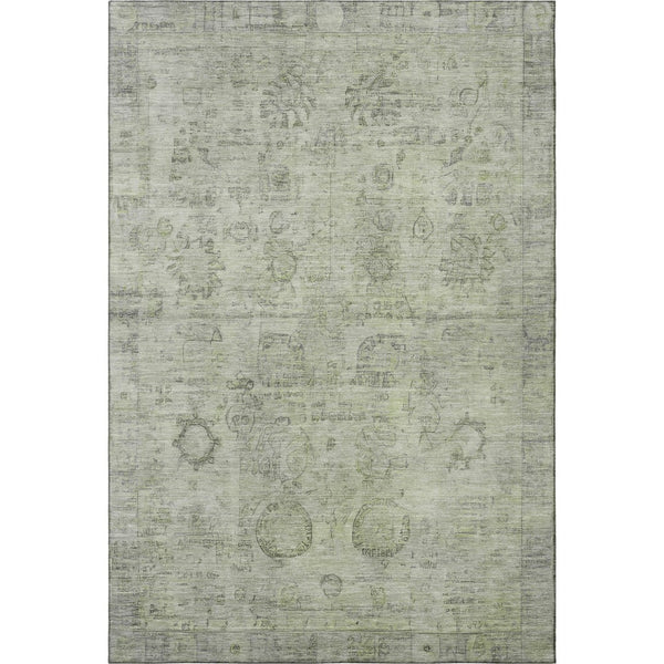 HomeRoots 10' X 14' Sage and Gray Oriental Area Rug - Stylish, Washable, UV-Protected for Busy Homes & Outdoors 700781