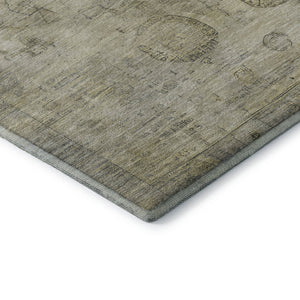 HomeRoots 5' X 8' Elegant Taupe and Beige Oriental Area Rug - Washable, UV Protected, Pet-Friendly Design 700789