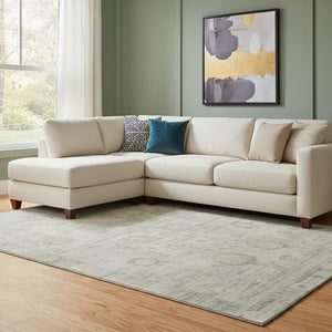 HomeRoots 8' X 10' Taupe and Beige Oriental Area Rug – Stylish, Washable, Durable with UV Protection & Non-Slip 700791