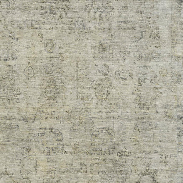 HomeRoots 10' X 14' Taupe & Beige Washable Oriental Area Rug with UV Protection for Busy Homes & Pets 700793