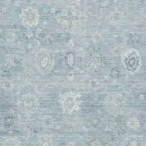 HomeRoots 9' X 12' Elegant Blue and Ivory Damask Rug – Washable, UV Protected, Stain Resistant for High Traffic Areas 700810