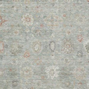 HomeRoots 10' X 14' Sage Ivory Copper Damask Washable Area Rug - UV Protected, Stain Resistant, Stylish & Durable! 700829