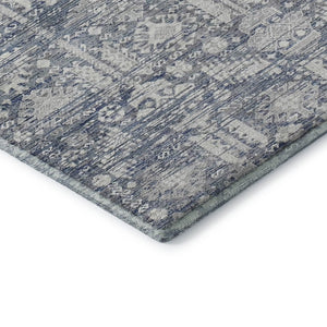 HomeRoots 9' X 12' Blue and Ivory Oriental Area Rug - Durable, Washable, UV Protected for Busy Homes & Style 700846