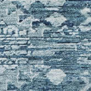 HomeRoots 8' X 10' Denim Blue & Ivory Oriental Area Rug – Washable, Stain Resistant, UV Protected & Stylish 700851