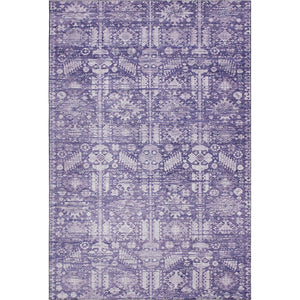 HomeRoots 9' X 12' Purple & Ivory Oriental Area Rug - Washable, UV Protected, Stain Resistant, Durable Design 700858