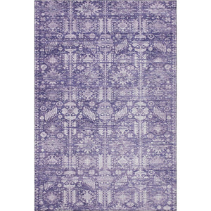 HomeRoots 9' X 12' Purple & Ivory Oriental Area Rug - Washable, UV Protected, Stain Resistant, Durable Design 700858