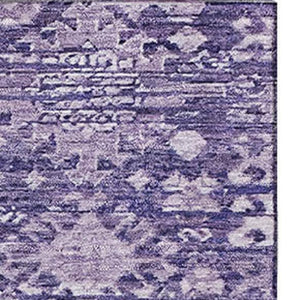 HomeRoots 10' X 14' Stylish Purple & Ivory Oriental Area Rug - Washable, Stain Resistant, UV Protected Design! 700859