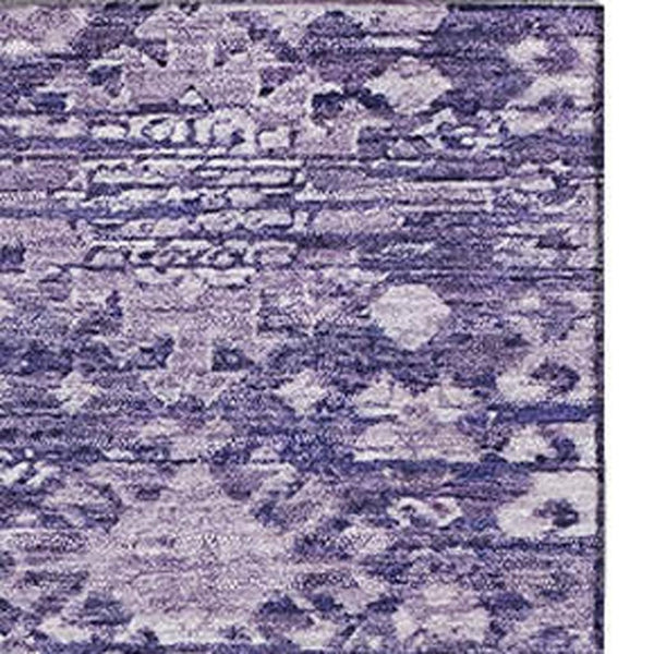 HomeRoots 10' X 14' Stylish Purple & Ivory Oriental Area Rug - Washable, Stain Resistant, UV Protected Design! 700859