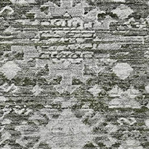HomeRoots 5' x 8' Pewter and Silver Oriental Area Rug – Durable, Washable, UV-Protected for High-Traffic Spaces 700861