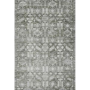 HomeRoots 8' X 10' Pewter and Silver Oriental Area Rug - Durable, Washable with UV Protection for Busy Homes 700863