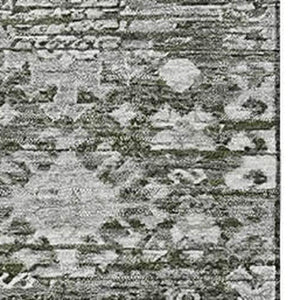 HomeRoots 8' X 10' Pewter and Silver Oriental Area Rug - Durable, Washable with UV Protection for Busy Homes 700863