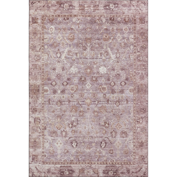 HomeRoots 5' X 8' Blush & Ivory Oriental Area Rug - Elegant, Washable, UV-Protected, Stain-Resistant Design! 700885