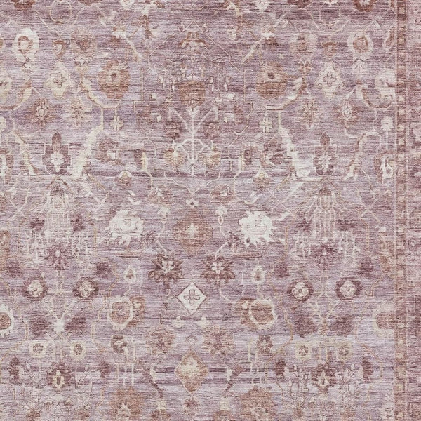 HomeRoots 9' X 12' Blush & Ivory Oriental Area Rug – Washable, UV Resistant & Stylish for High-Traffic Spaces! 700888