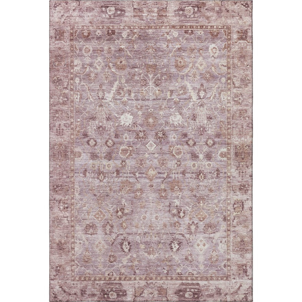 HomeRoots 9' X 12' Blush & Ivory Oriental Area Rug – Washable, UV Resistant & Stylish for High-Traffic Spaces! 700888