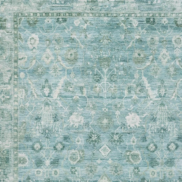 HomeRoots 8' X 10' Blue and Ivory Oriental Washable Area Rug - Durable, Stain-Resistant, UV-Protected Elegance 700893