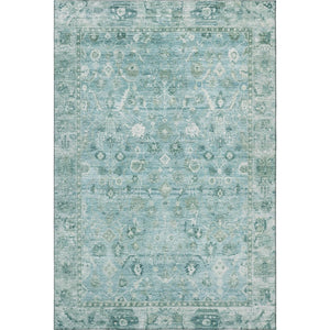 HomeRoots 10' X 14' Blue and Ivory Washable Oriental Area Rug with UV Protection, Stain Resistance & Elegance 700895