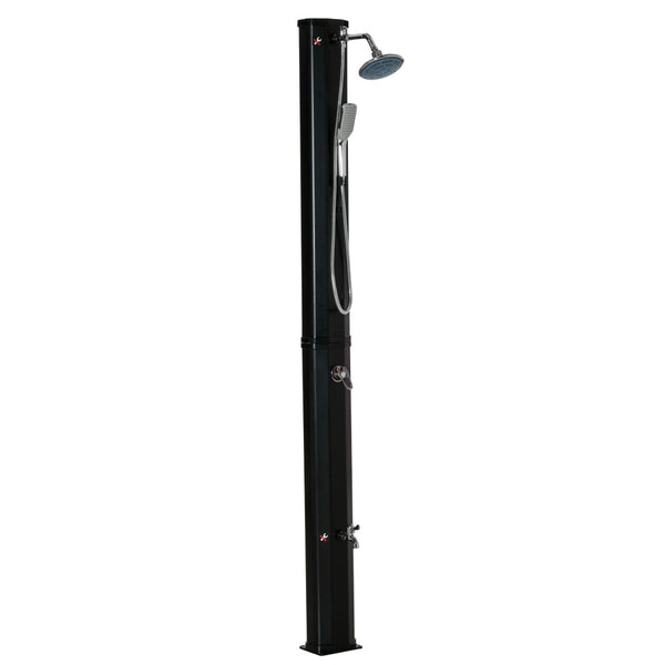English Elm Outsunny Freestanding Solar Poolside Shower with 360 Head and 9.2 Gallon Heated Tank W2225P200539