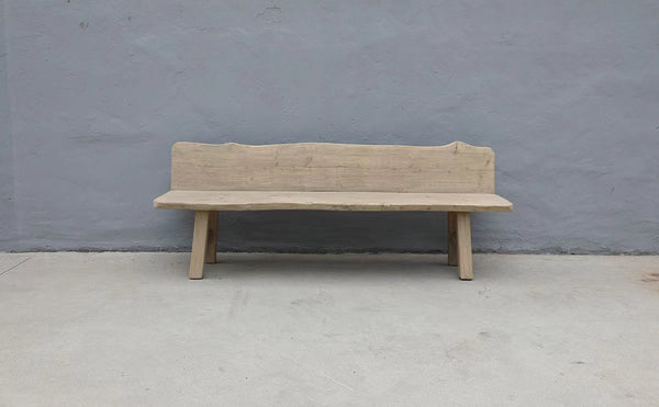 Lilys Approx. 78-83 Inches Long Vintage Live Edge Bench Weathered Natural(Size And Finish Vary) 7009