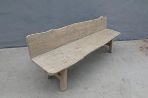 Lilys Approx. 78-83 Inches Long Vintage Live Edge Bench Weathered Natural(Size And Finish Vary) 7009