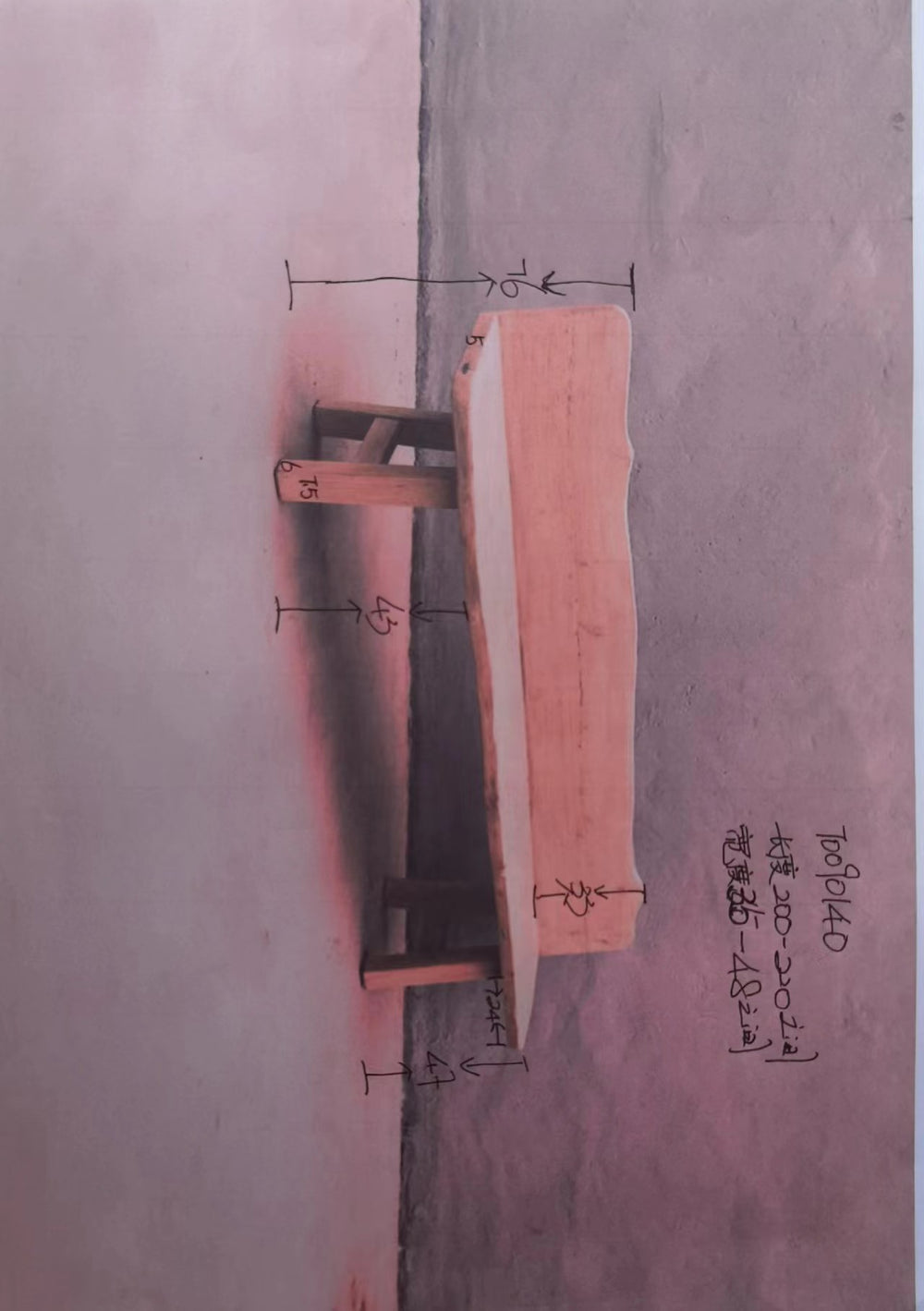 Lilys Approx. 78-83 Inches Long Vintage Live Edge Bench Weathered Natural(Size And Finish Vary) 7009